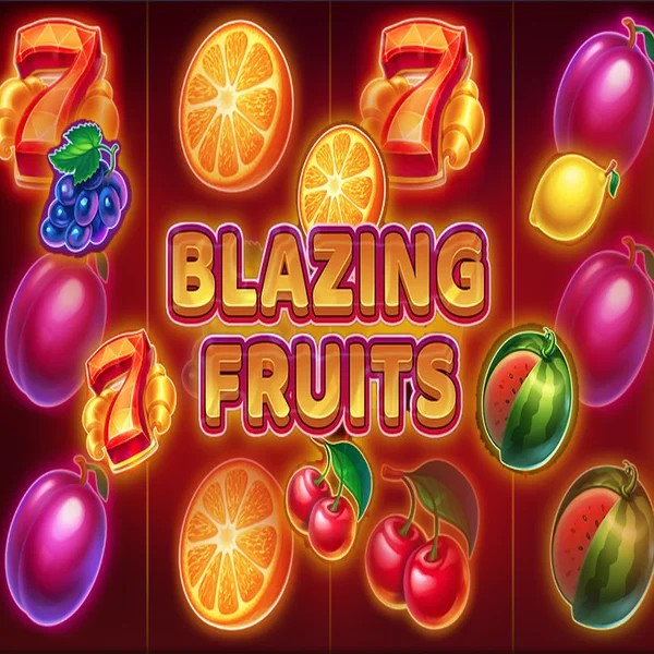 Blazing Fruits slot logo by Inbet Games at Locowin Casino