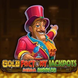 Gold Factory Jackpots Mega Moolah logo by Aurum Signature Studios Locowin Casino