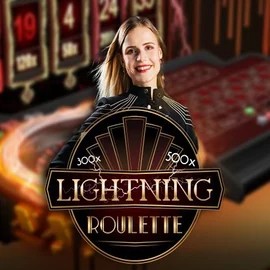 Lightning Roulette online game logo by Evolution on locowincasinos-es.com